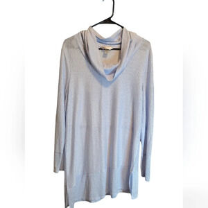 Christopher Banks blue and white stripes cowl neck long sleeve xl